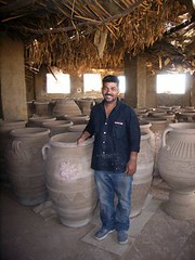 Ahmed with big pots