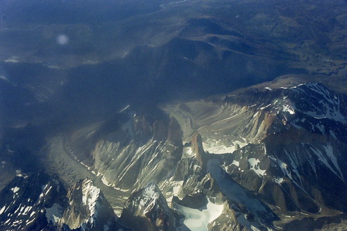 Torres del Paine vu d'avion