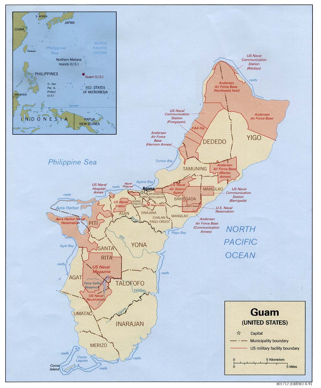 World Map Guam