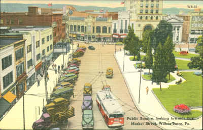 Wilkes-Barre (PA) Public Square (Postcard)