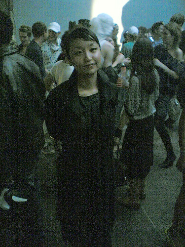 kim at the fashion show