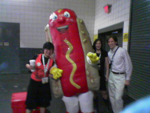giant hot dog attacks New York