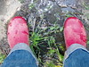 my special red gardening clogs