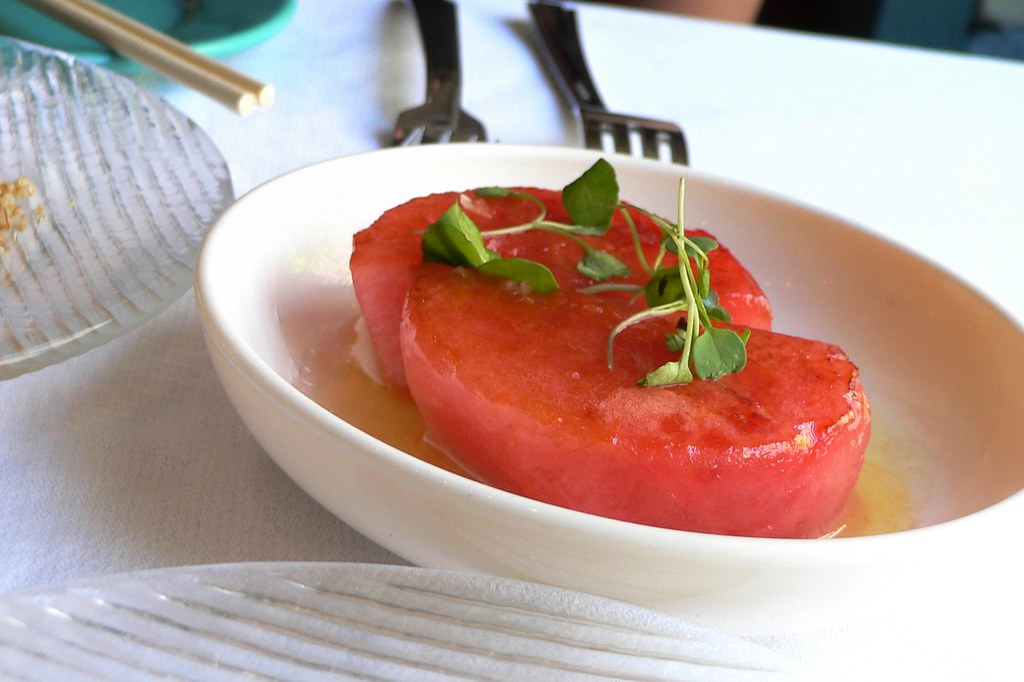 seared watermelon with citrus vinaigrette