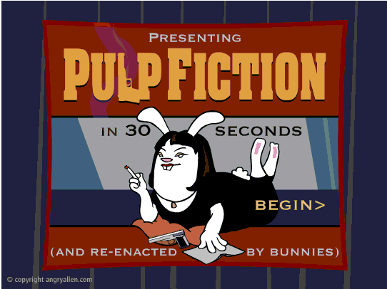 Pulp Fiction re-enacted bybunnies.